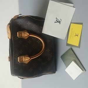 NWT Louis Vuitton Speedy Monogram 25 with Receipt